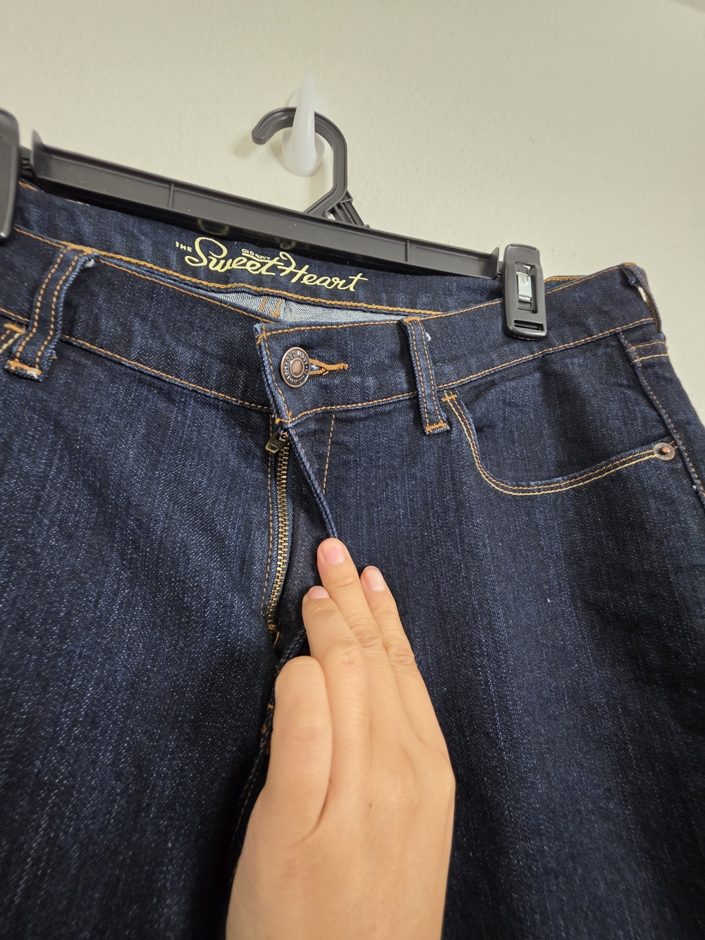 Old Navy Womens Sweetheart Jeans Size 12 Regular Dark Wash Denim Stretch - Picture 5 of 11